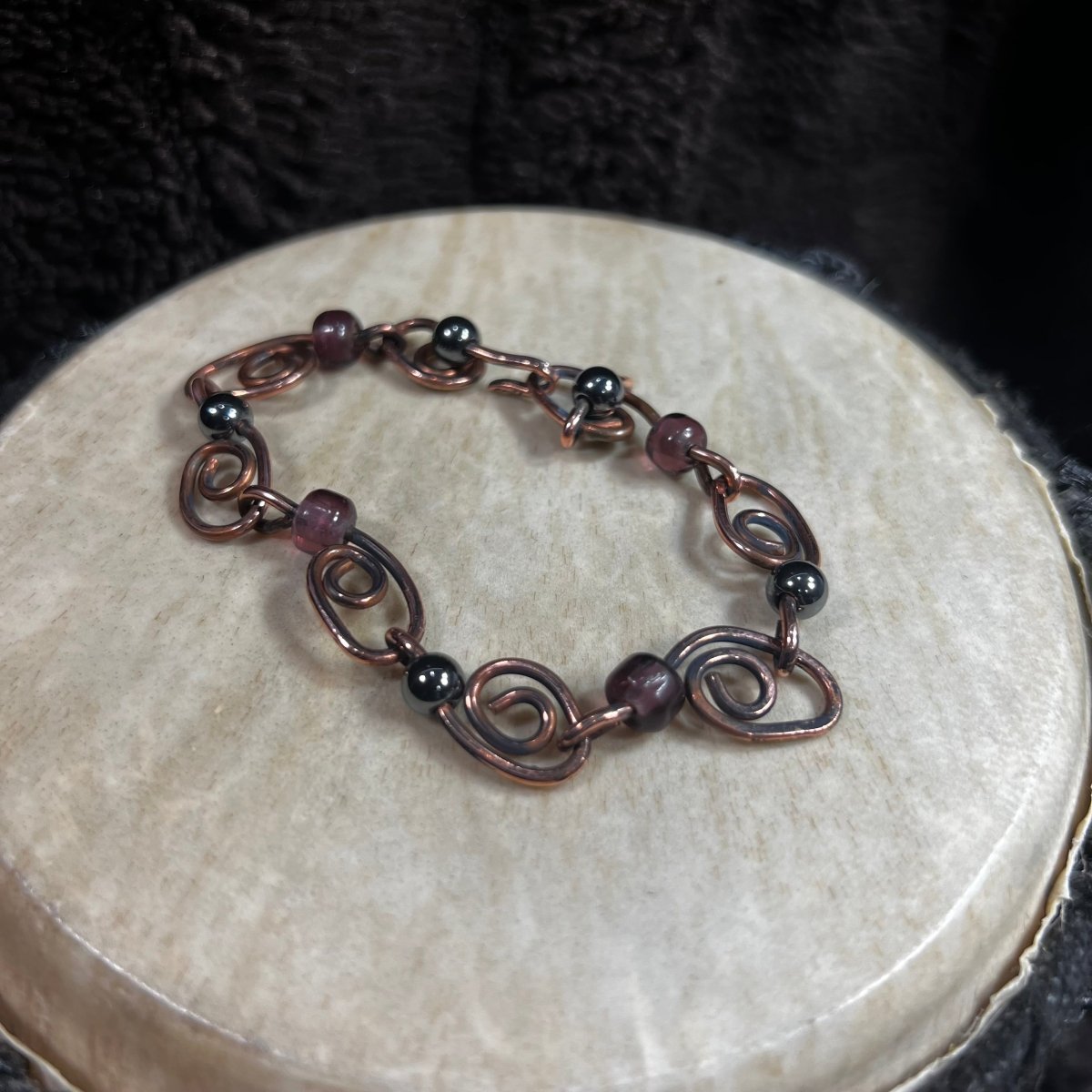 Copper and Hematite Link Bracelet - Mother Of Metal - Copper - For Her - For Him - Bracelets