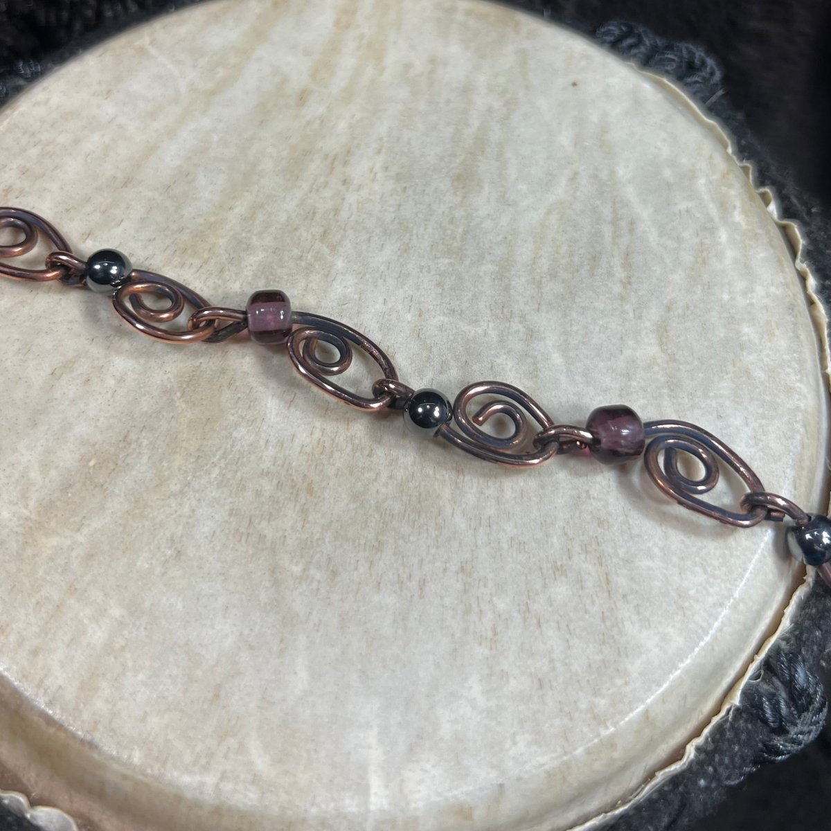 Copper and Hematite Link Bracelet - Mother Of Metal - Copper - For Her - For Him - Bracelets