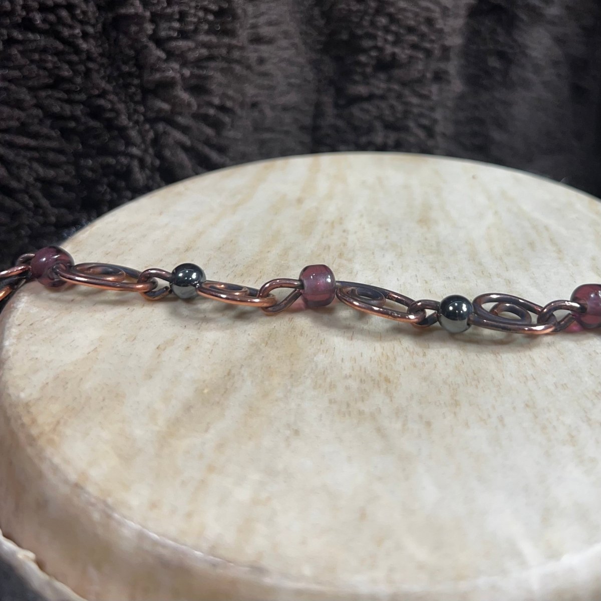 Copper and Hematite Link Bracelet - Mother Of Metal - Copper - For Her - For Him - Bracelets