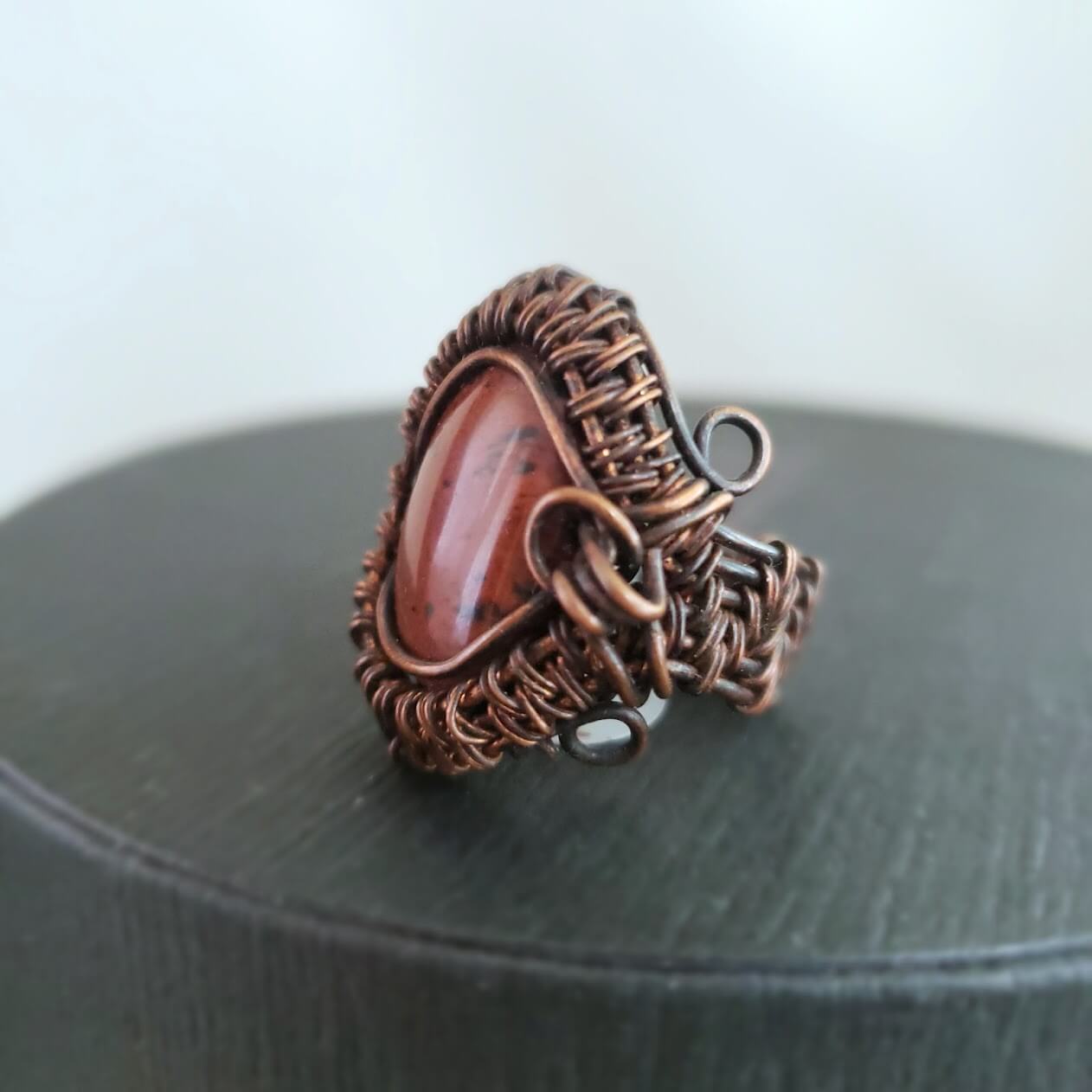 Wire wrapped cabochon hot sale ring tutorial