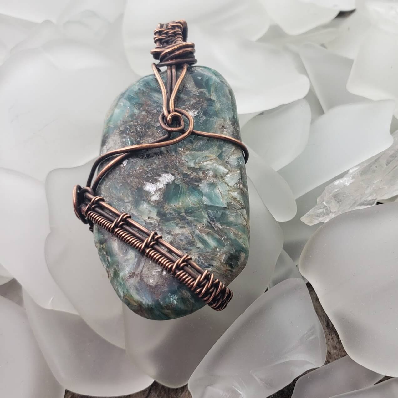 Green kyanite store necklace